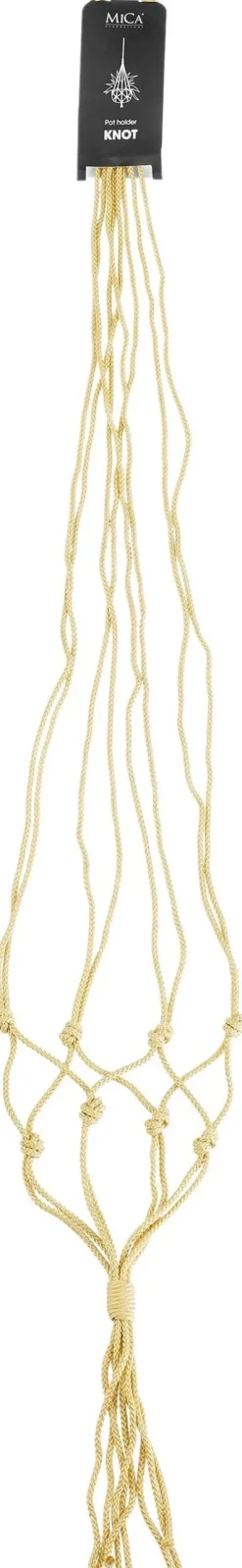 Mica Decorations Makramee Blumenampel Knoten gelb H 140 cm