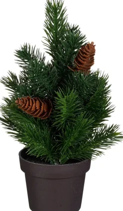 Mica Decorations Mini-Weihnachtsbaum Ivo mit Tannenzapfen D 7,5 H 24 cm