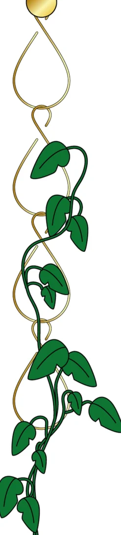 Mica Decorations Pflanzenstütze Tropfen gold D 15 H 30 cm