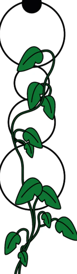 Mica Decorations Pflanzenstütze Kreis schwarz D 28 cm