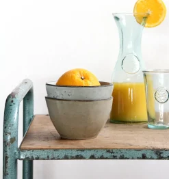 Mica Decorations Schüssel Tabo grau D 14 cm H 6,5 cm