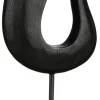Mica Decorations Skulptur auf Ständer organisch Pastina zwart 6,5 x 13 x 33 cm