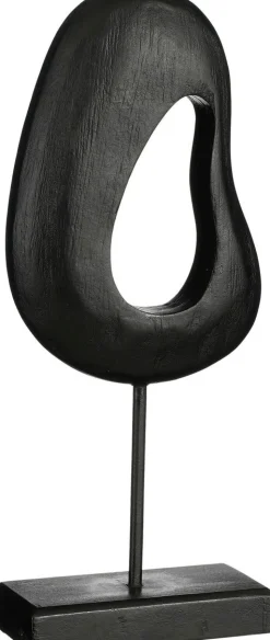 Mica Decorations Skulptur auf Ständer organisch Pastina zwart 6,5 x 13 x 33 cm