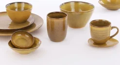 Mica Decorations Teller Tabo gelb D 8,5 cm H 2,5 cm