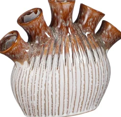 Mica Decorations Tulpenvase Saul braun 25 x 10 x 21 cm