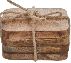 Mica Decorations Untersetzer Duko Natur 10 x 10 x 5 cm 4 St.