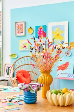 Mica Decorations Vase Felipe gelb D 16 H 30 cm