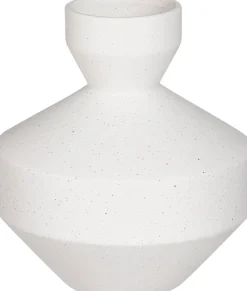 Mica Decorations Vase weiß D 18 H 19 cm