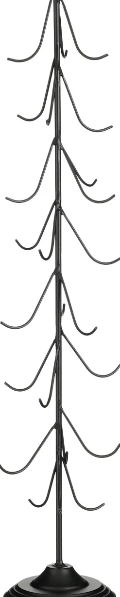 Mica Decorations Weihnachtskugelständer schwarz 14 x 14 x 76 cm