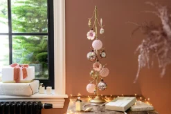 Mica Decorations Weihnachtskugelständer gold 14 x 14 x 76 cm