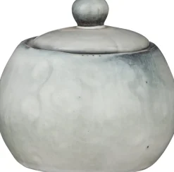 Mica Decorations Zuckerdose Tabo grau D 8 cm H 10 cm