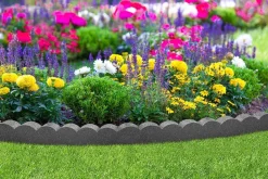 Multy Home Beeteinfassung Scallop grau 120 x 10 x 5 cm