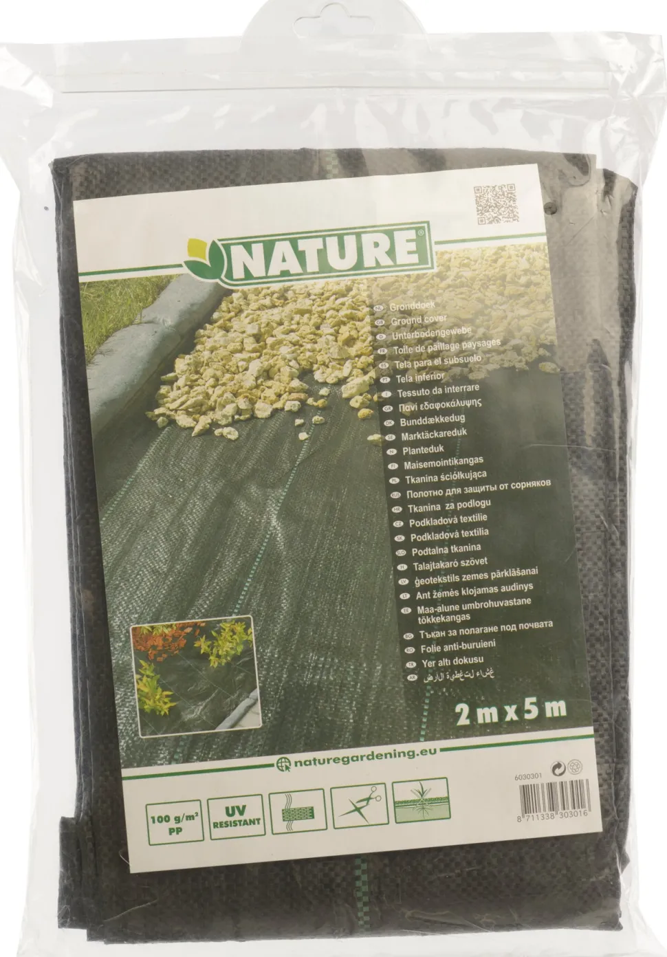 Nature Gartenvlies / Unterbodengewebe 2 x 5 m schwarz
