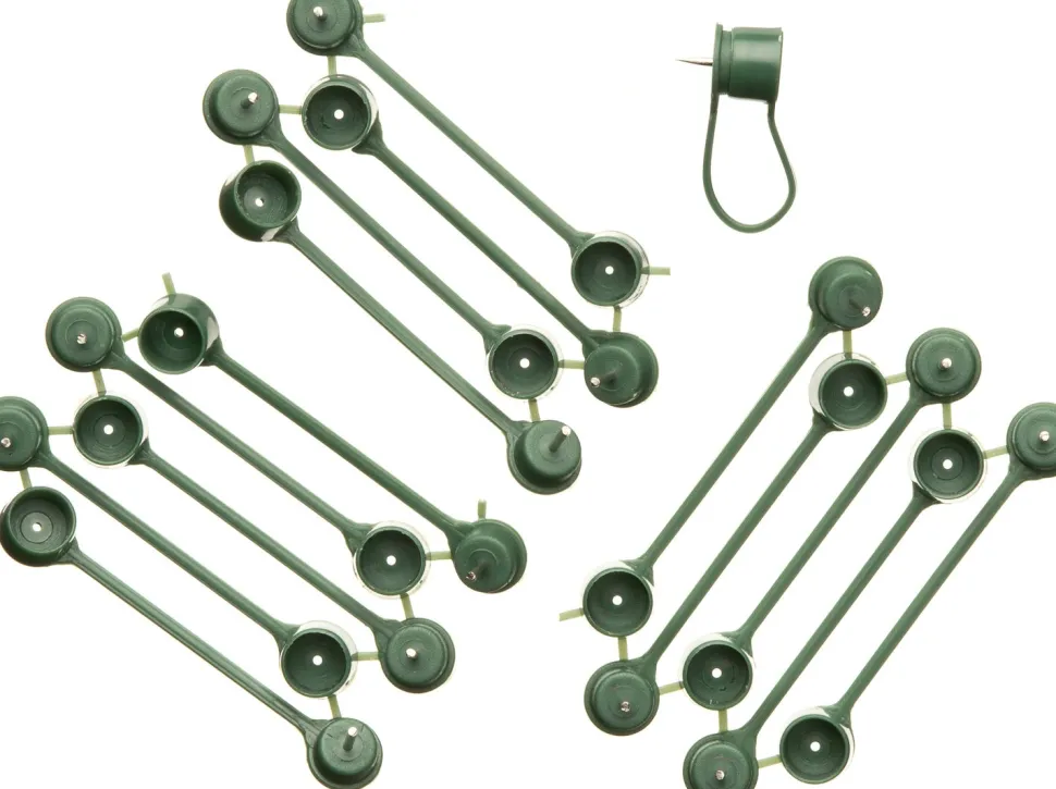 Nature Pflanzenklammern grün D 15 mm 15 St.