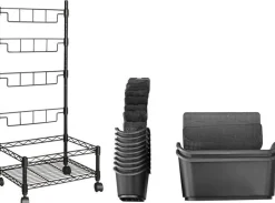 Nature Regal mit Pflanzgefäßen vertikal 97 x 44 x 35,5 cm