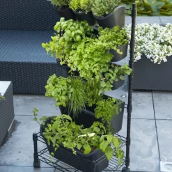 Nature Regal mit Pflanzgefäßen vertikal 97 x 44 x 35,5 cm