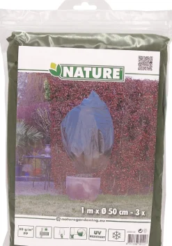 Nature Winterschutz-Haube mit Schnur D 50 cm x 1m 50 g/m² 3 St. grün