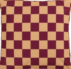 Overseas Dekokissen Vinnie kariert braun / beige 45 x 45 x 10 cm