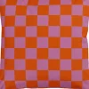 Overseas Dekokissen Vinnie kariert lila - rot 45 x 45 x 10 cm