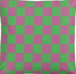 Overseas Dekokissen Vinnie kariert grün - lila 45 x 45 x 10 cm