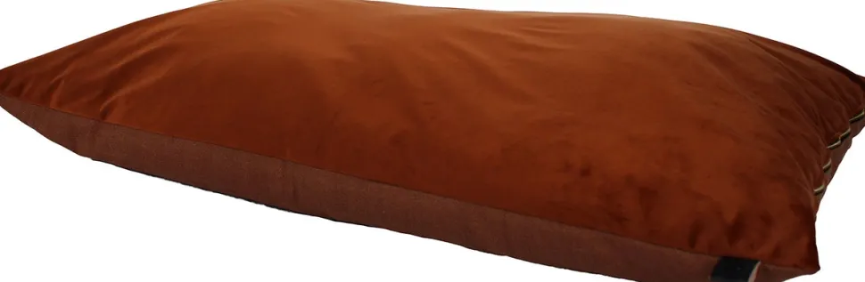 Overseas Petlife Hundekissen Velours kupfer 100 x 70 x 22 cm