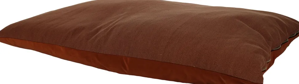 Overseas Petlife Hundekissen Velours kupfer 100 x 70 x 22 cm