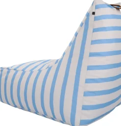 Overseas Sitzsack blau / weiß 85 x 70 x 80 cm