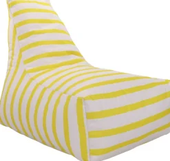 Overseas Sitzsack gelb / weiß 85 x 70 x 80 cm