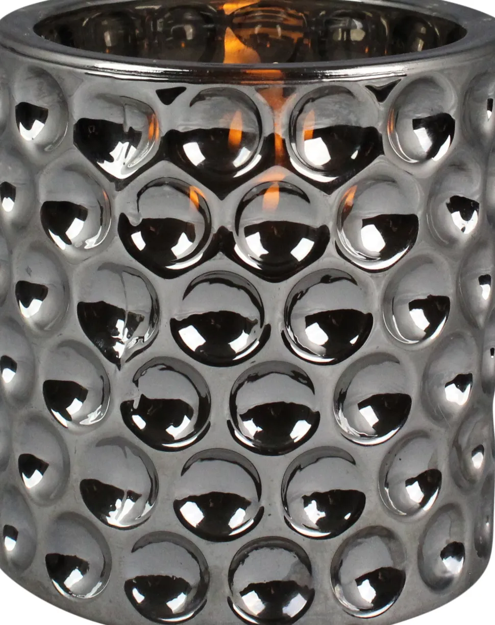 Peha Magic LED Kerze im Glas Jacob silber D 9 H 9,6 cm