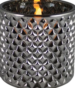 Peha Magic LED Kerze im Glas Jacob silber D 8,5 H 8 cm