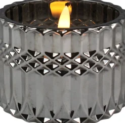 Peha Magic LED Kerze im Glas Jacob silber D 9 H 6,5 cm