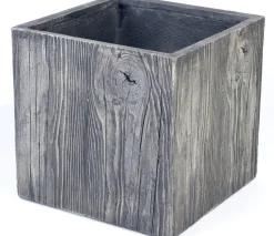 Pflanzkübel Wood 44 x 44 x 42 cm grau