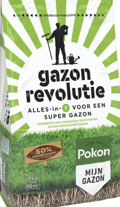 Pokon 3-in-1 Rasensamen, Rasendünger & Bodenverbesserer 4 kg