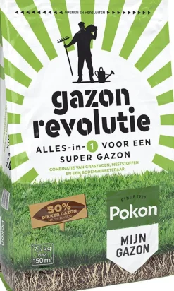 Pokon 3-in-1 Rasensamen, Rasendünger & Bodenverbesserer 7,5 kg