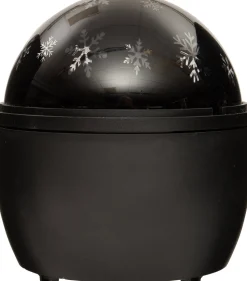 Projektor Schneeflocke mit LED Beleuchtung warmweiss D 12 H 13 cm