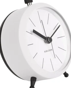 PT Living Wecker Button weiß D 9 H 10,5 cm