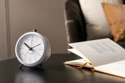 PT Living Wecker Button weiß D 9 H 10,5 cm