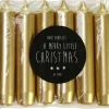 Rustik Lys Stabkerze Cadeau gold 5 Std. 6 St.