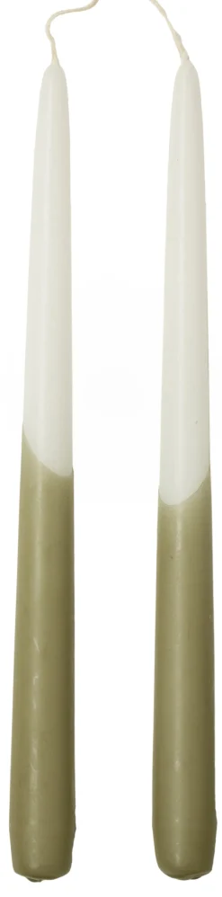 Rustik Lys Stabkerzen Dip grün 8 Std. 2 St.