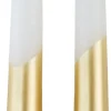 Rustik Lys Stabkerzen Dip weiß/gold 8 Std. 2 St.