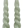 Rustik Lys Stabkerzen Swirl mini grün 4 Std. 2 St.