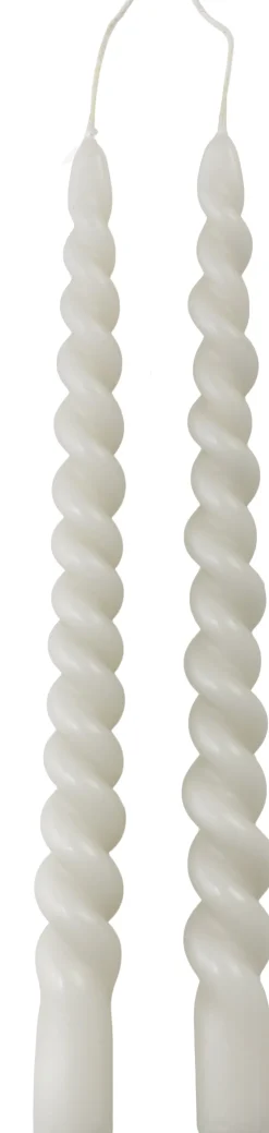 Rustik Lys Stabkerzen Swirl grau 8,5 Std. 2 St.