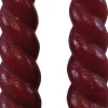 Rustik Lys Stabkerzen Swirl bordeaux 8,5 Std. 2 St.