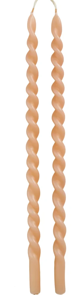 Rustik Lys Stabkerzen Swirl rosa 4 Std. 2 St.