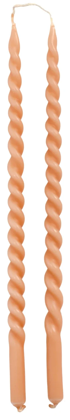 Rustik Lys Stabkerzen Swirl rosa 4 Std. 2 St.