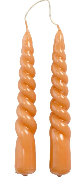 Rustik Lys Stabkerzen Swirl mini rosa 4 Std. 2 St.