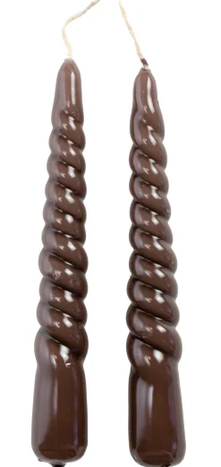 Rustik Lys Stabkerzen Swirl mini lila 4 Std. 2 St.