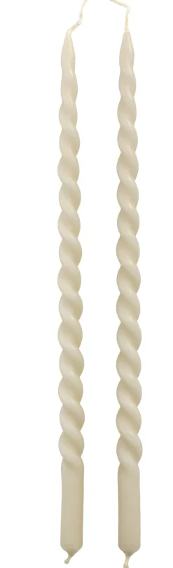 Rustik Lys Stabkerzen Swirl grau 4 Std. 2 St.