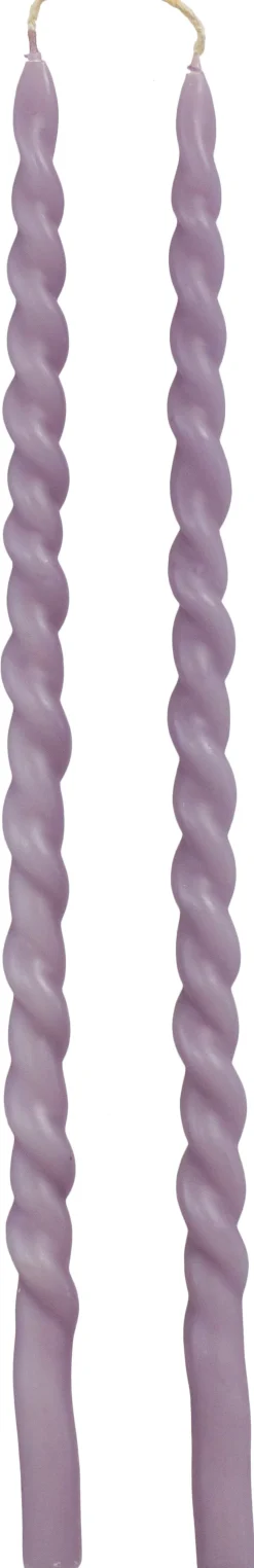Rustik Lys Stabkerzen Swirl violett 4 Std. 2 St.