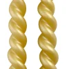 Rustik Lys Stabkerzen Swirl gold 8,5 Std. 2 St.